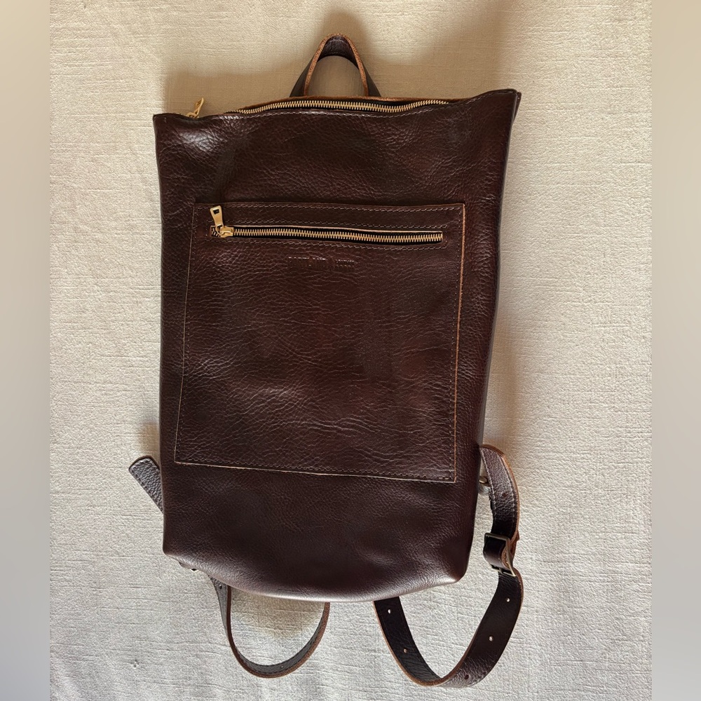Brown Leather Backpack